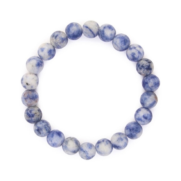 Riah Fashion Jewelry - Blue Natural Stone Bracelet